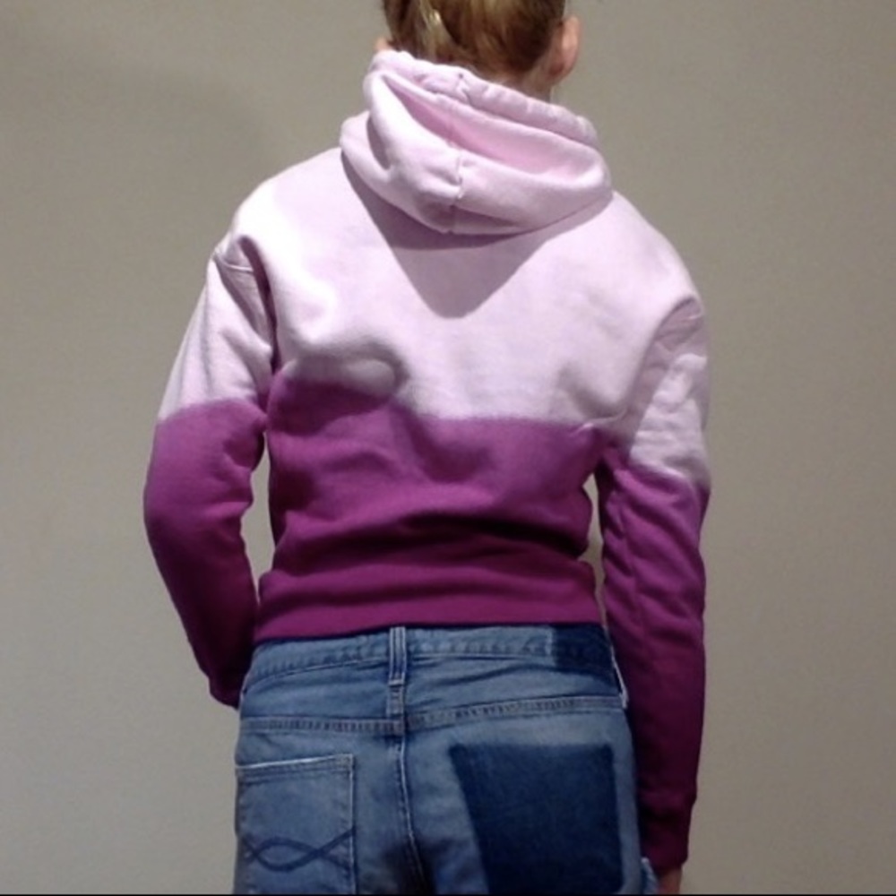 NWT Champion Purple Ombre Tie Dye Retro Hoodie XS - Picture 3 of 8